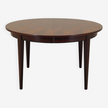 Round rosewood table, Danish design, 1970s, manufacturer: Omann Jun