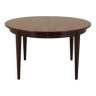 Table ronde en palissandre, design danois, années 1970, fabricant : Omann Jun