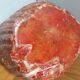 Red marble paperweight ashtray