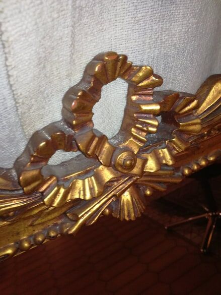 Old mirror in gilded stucco - 100x70cm