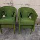 Ensemble de 4 fauteuils en rotin
