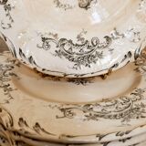 6 flat earthenware plates by Gien