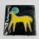 Vintage ceramic tile by Yvette Manoy - 1968