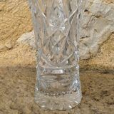 Chiseled crystal vase