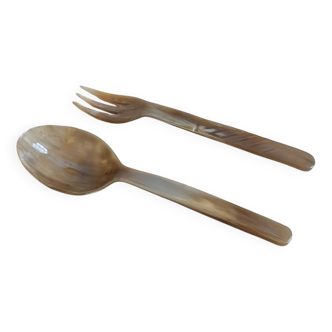 Horn serving cutlery