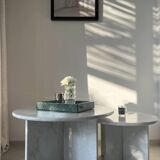 Signature Nesting Tables x 100% Carrara White Marble