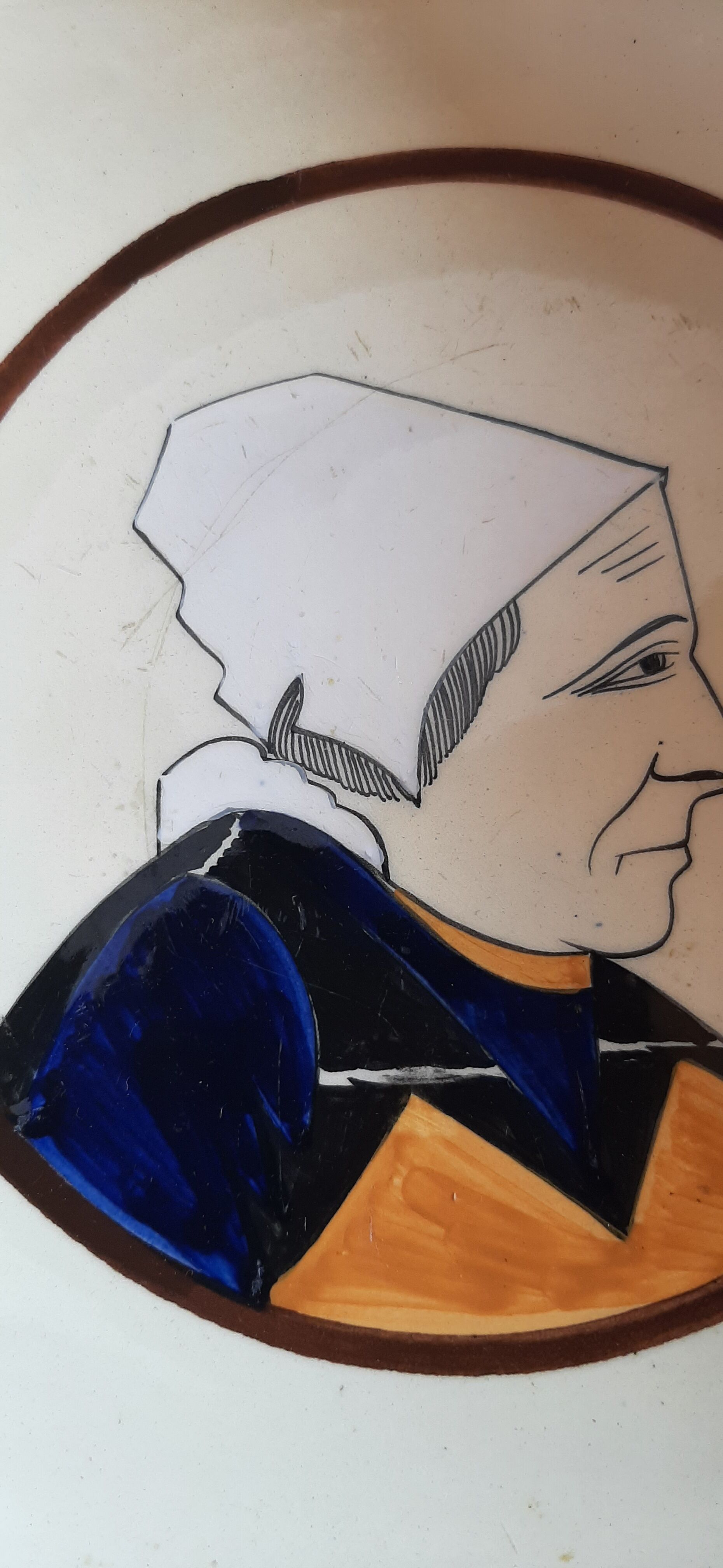 Henriot Quimper salad bowl Breton bust