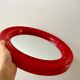 1970s red round plastic mirror