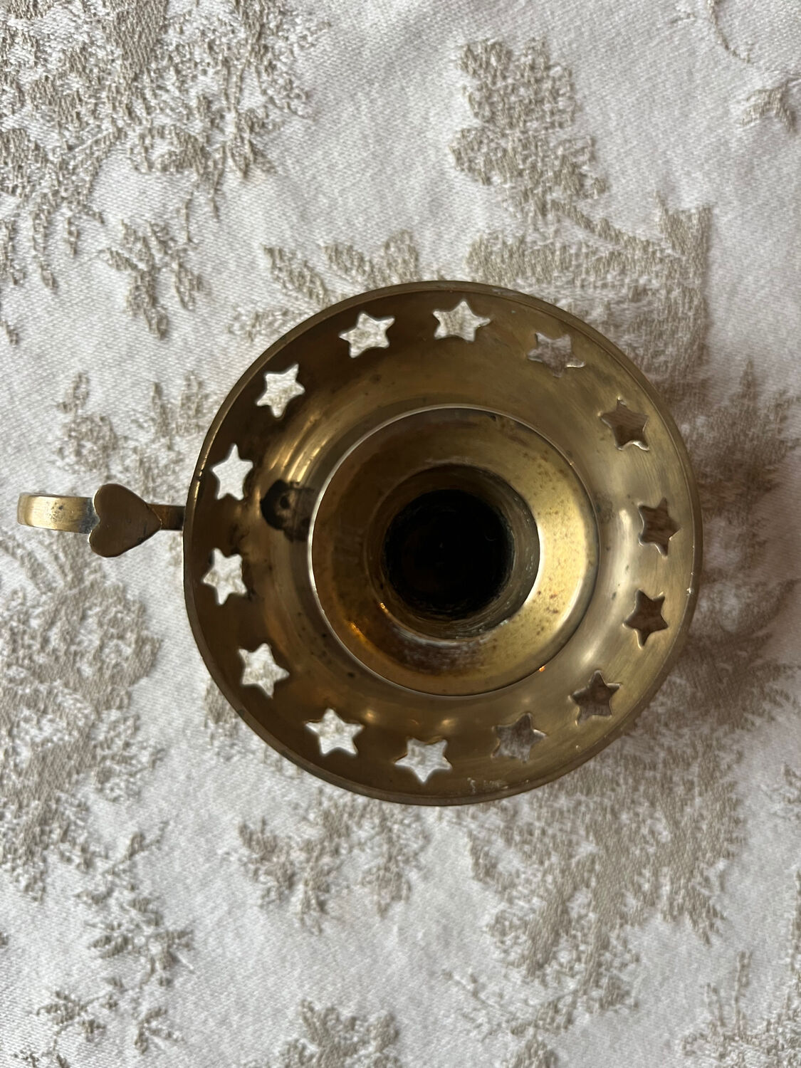 Brass cellar rat candlestick