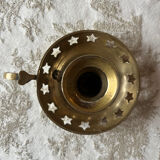 Brass cellar rat candlestick