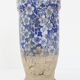 Magnifique vase tres ancien ceramique terre cuite fleurs bleues & blanches