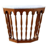 Oak and Marble Console