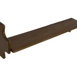 Vintage wall shelve rack bookshelf in oak wood minimalist