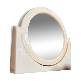 Miroir plastique année 70 rond grossissant