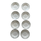 Set of 8 deep plates, Saint Amand ironstone.