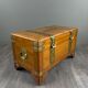 Pair of wooden and engraved brass chests, 20th century