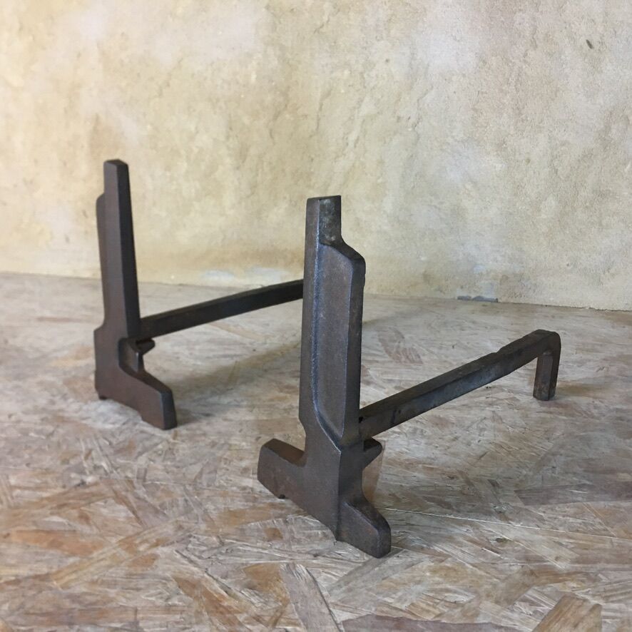 Pair of art deco style chenets