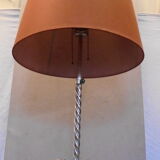 Lampadaire en bronze argenté des années 50