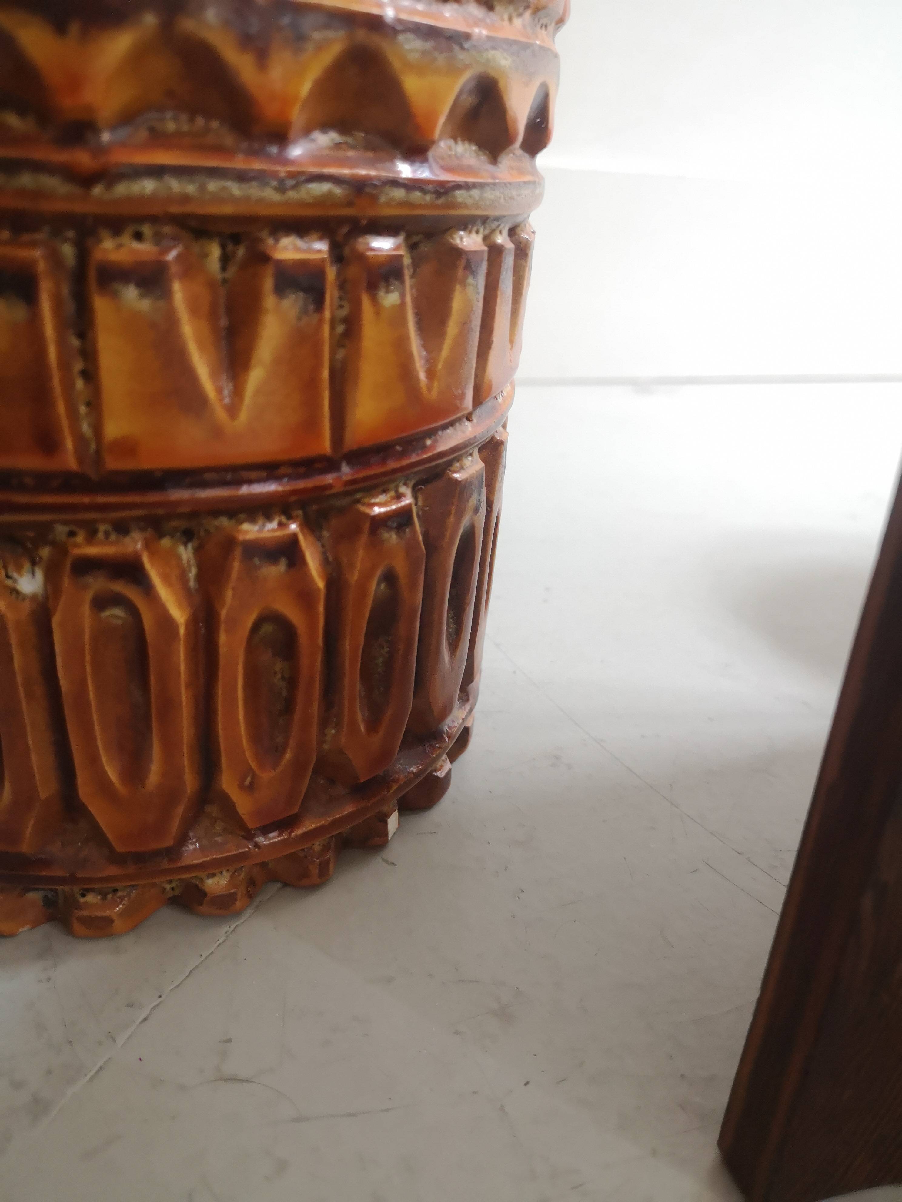 Large ceramic vase signed marius bessone vallauris 1950