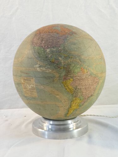 Lampe globe terrestre Perrina d'epoque art deco mr picquart fabricant