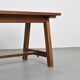 Mahogany dining table and benches, mountain work, France circa 1960