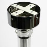 Large Czech Mid Century glass ceiling lamp with glass shade and glass rod