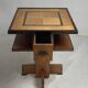 Dutch art deco Amsterdam school oak and coromandel side table, 1930s