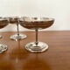Old silver metal standing ice cups
