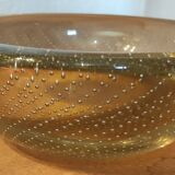 Bubbled crystal trinket bowl, 1960s