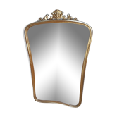 Mercury chased mirror 1900 with golden patina - 91x57cm