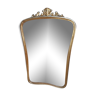Miroir ciselé 1900 au mercure patine doré - 91x57cm