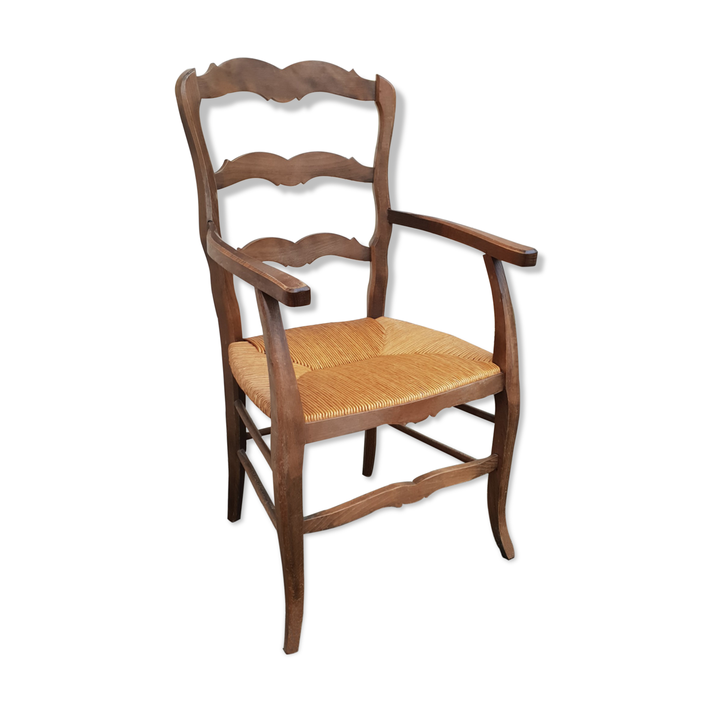 Provencal chair, mulched, vintage, early 20th century