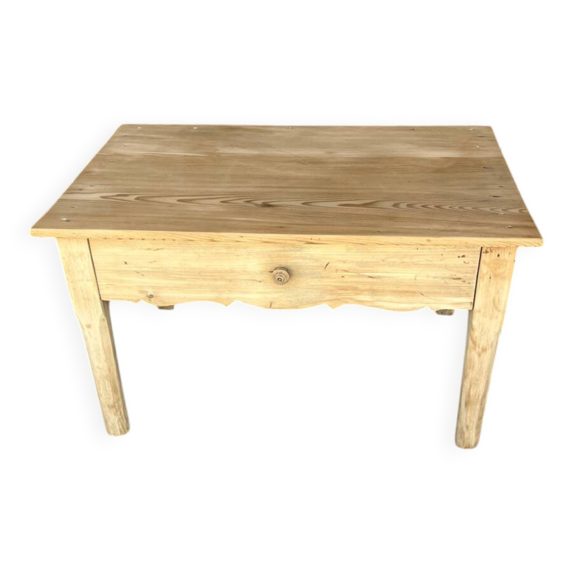 Raw wood coffee table