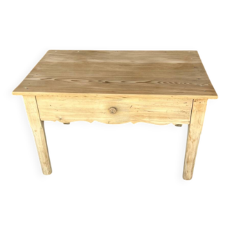 Raw wood coffee table