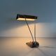 Large metal desk lamp with Wood Design texture by Eileen Gray, 1950s, France.