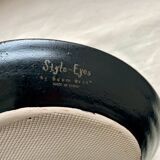 Black and blue ceramic plate