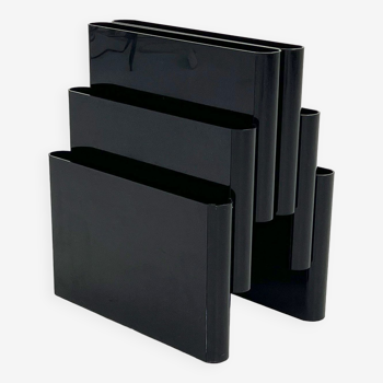 Porte-magazines noir par Giotto Stoppino pour Kartell, 1970