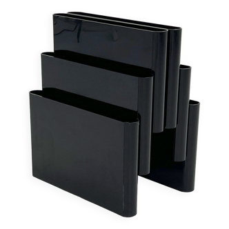 Porte-magazines noir par Giotto Stoppino pour Kartell, 1970
