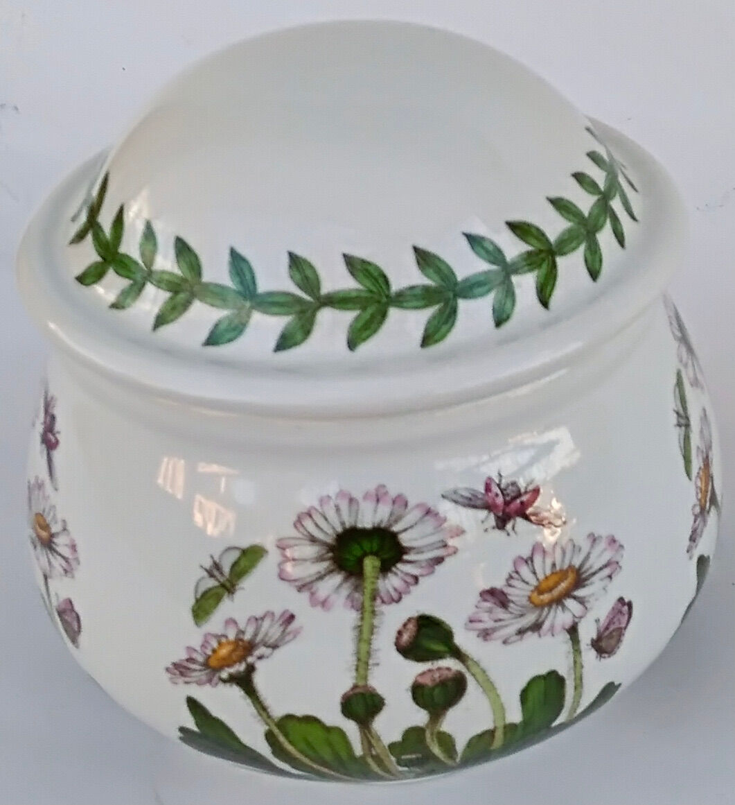 Sugar earthenware Portmeirion made in England décor Botanic Garden