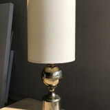 Chrome metal lamp from the 1970s