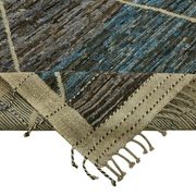 Tapis en laine bleu contemporain turc fait à la main de 280 cm x 363 cm