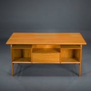 Model 75 Teak Desk by Gunni Omann for Omann Jun Furniture Factory, 1960s