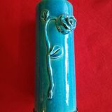 Blue ceramic vase