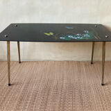 Vintage glass coffee table