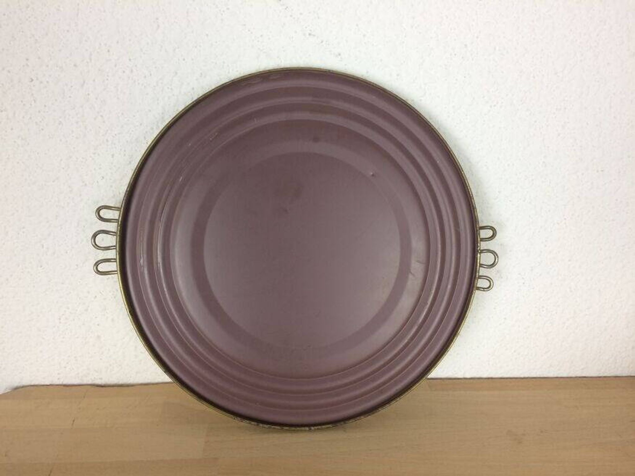 Plateau miroir cerclage laiton 33cm