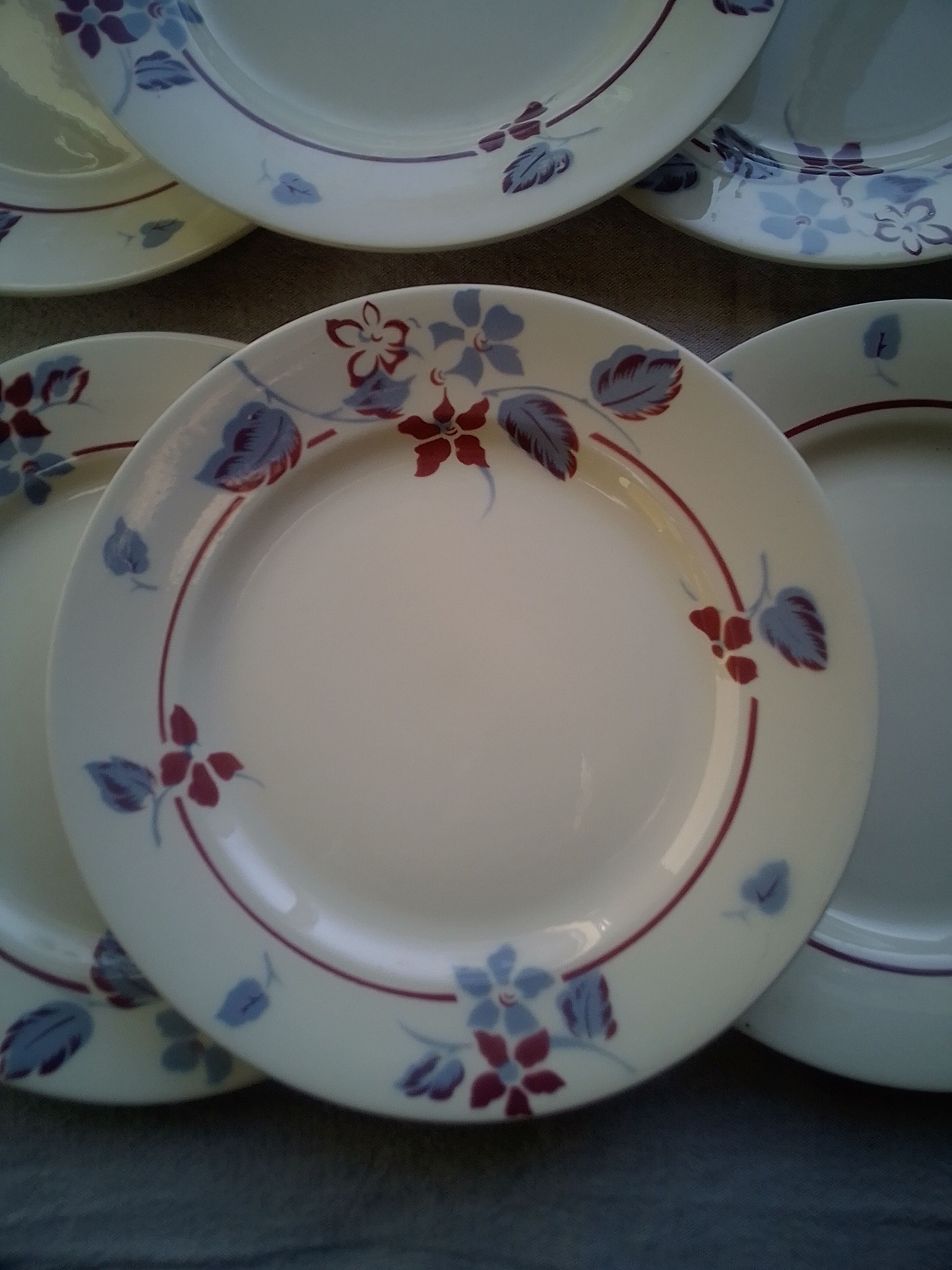 6 flat plates Digoin Sarreguemines