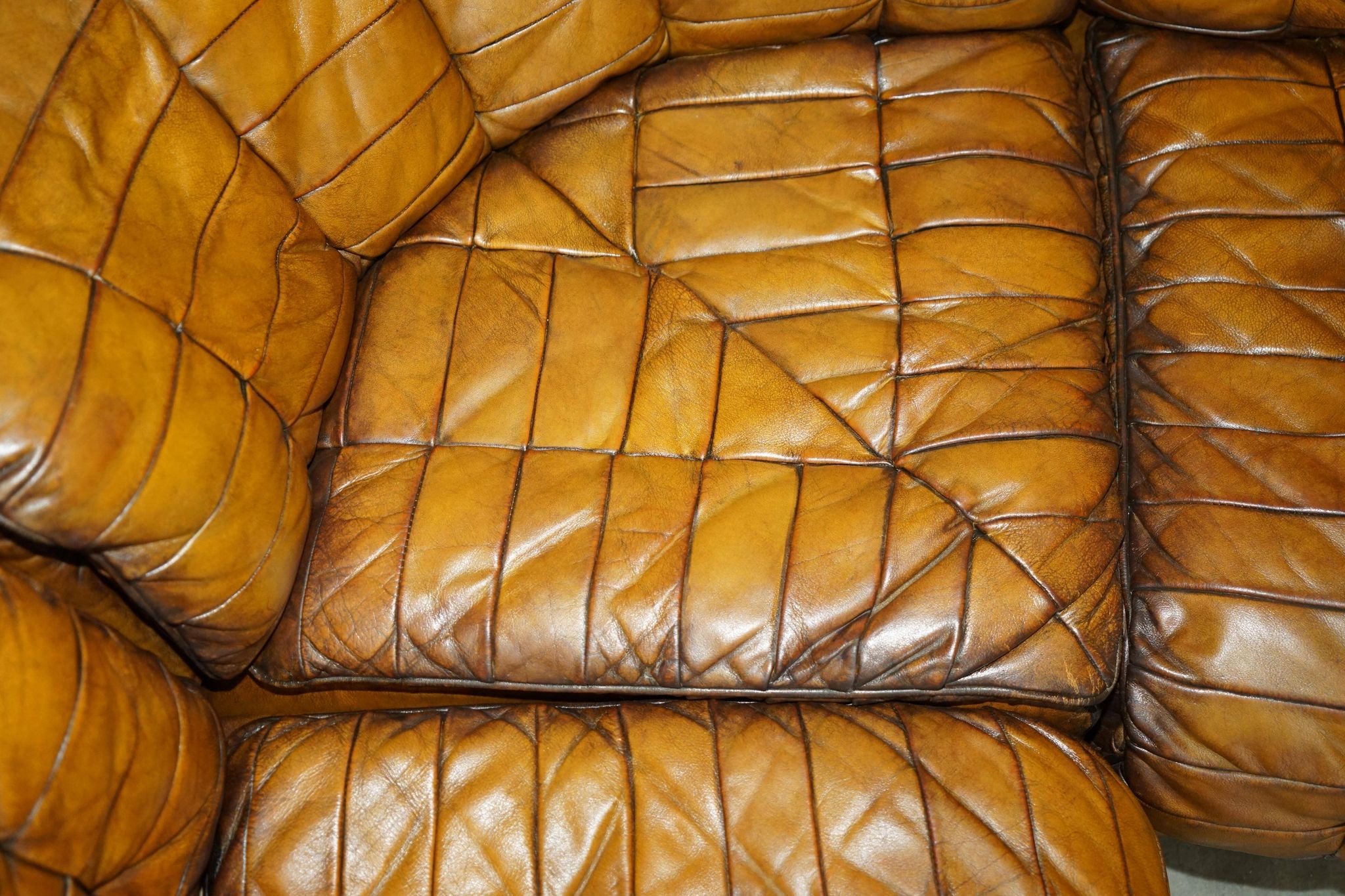 Canapé d'angle modulaire vintage cuir De Sede DS-11