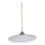 Large white opaline pendant light