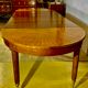 Oval dining table 1960 with 4 extensions, precious wood marquetry