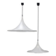 1970s Pair of Guzzini "Trumpet" Pendant Lamps by Meblo , Italy